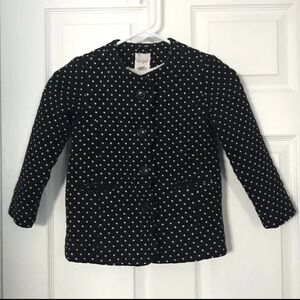 Girl Toddler Cat & Jack Black and White Polka Dot Coat